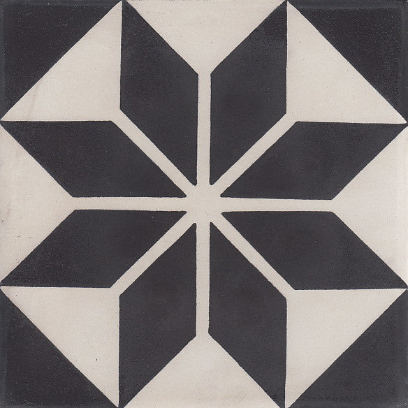 cementtile carreau ciment Alex black 20x20 /C1 C3