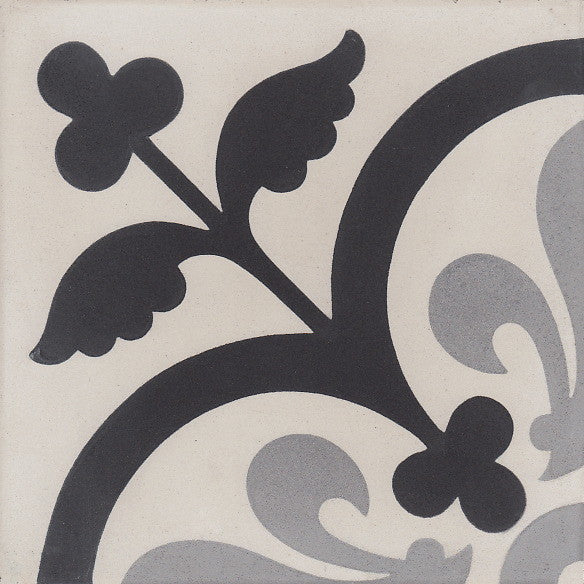 cementtile carreau ciment Louis white 20x20 /C1 C2 C3