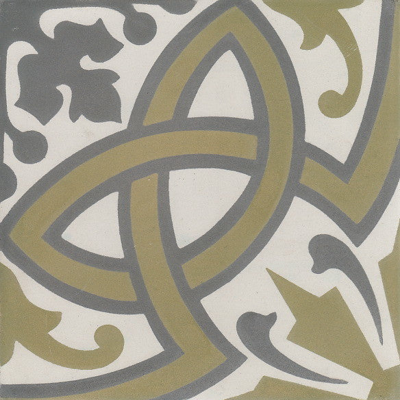 cementtile carreau ciment Camille green 20x20 /C1 C26 C160