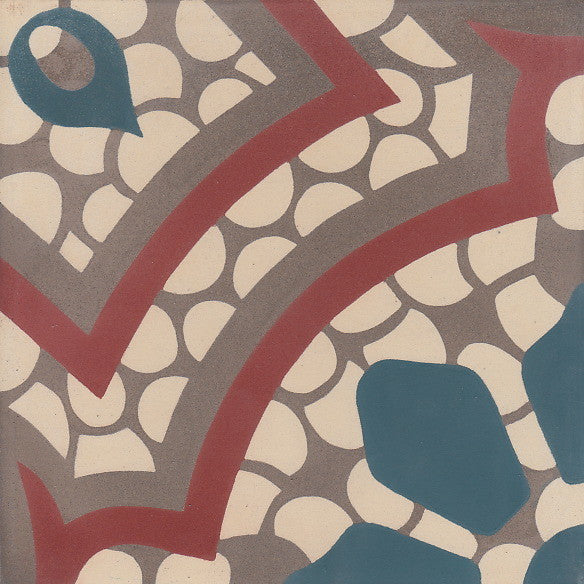 cementtile carreau ciment Georges red 20x20 /C4 C14 C111 C609