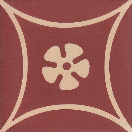 cementtile carreau ciment Salomon red 15x15 /C4 C111