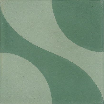 cementtile carreau ciment Vincent green 15x15 /C6 C7